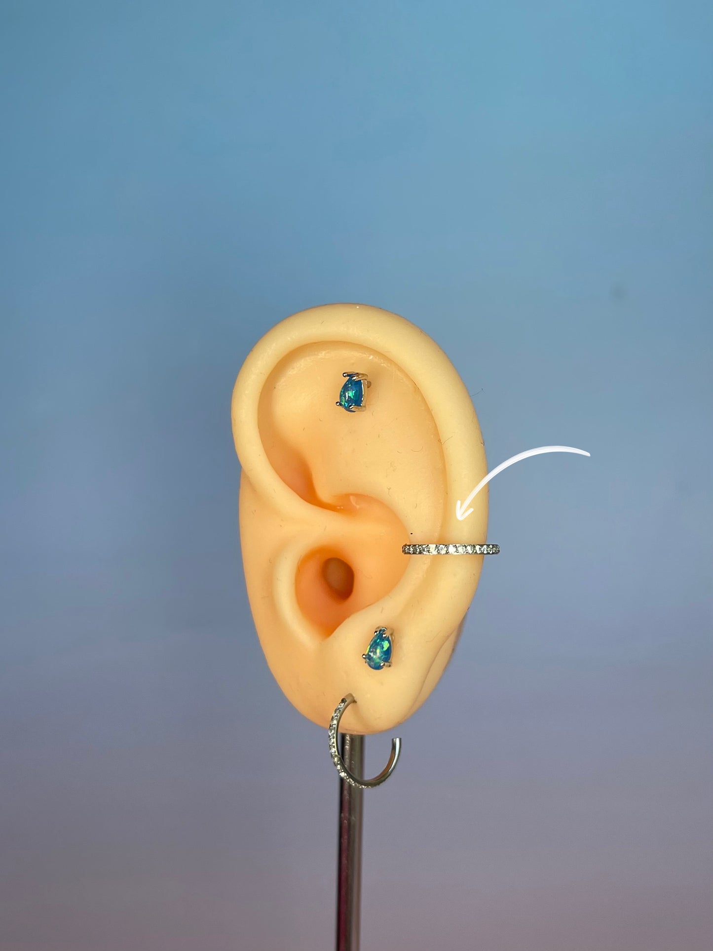 Aro brillo 10mm plateado (conch) (unidad)