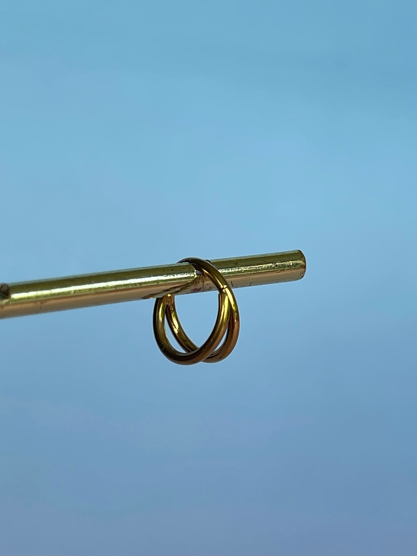 Aro doble simple 8mm dorado