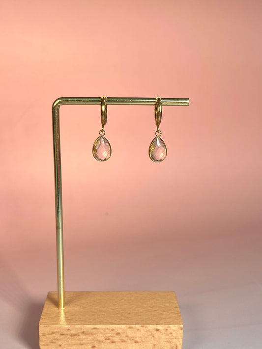 Par pendientes gota cristal