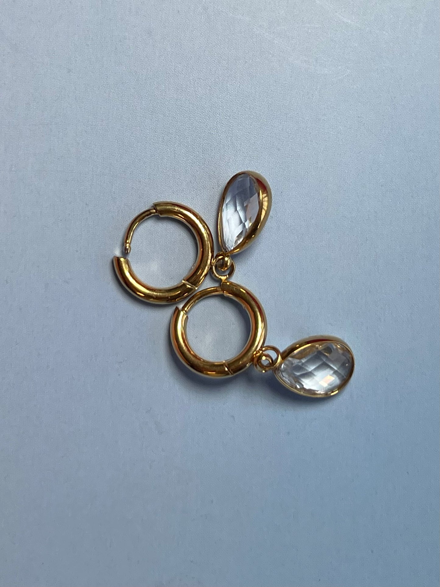Par pendientes gota cristal