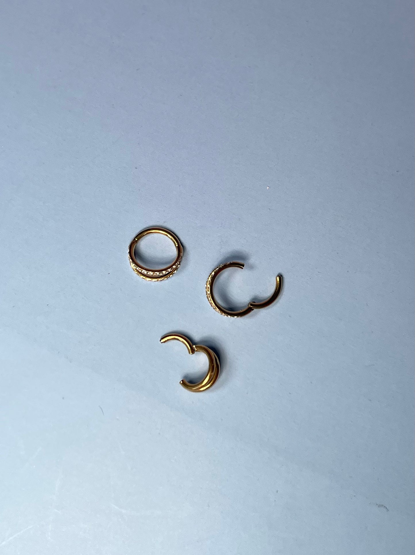 Pendiente aro doble plateado 8mm (unidad)