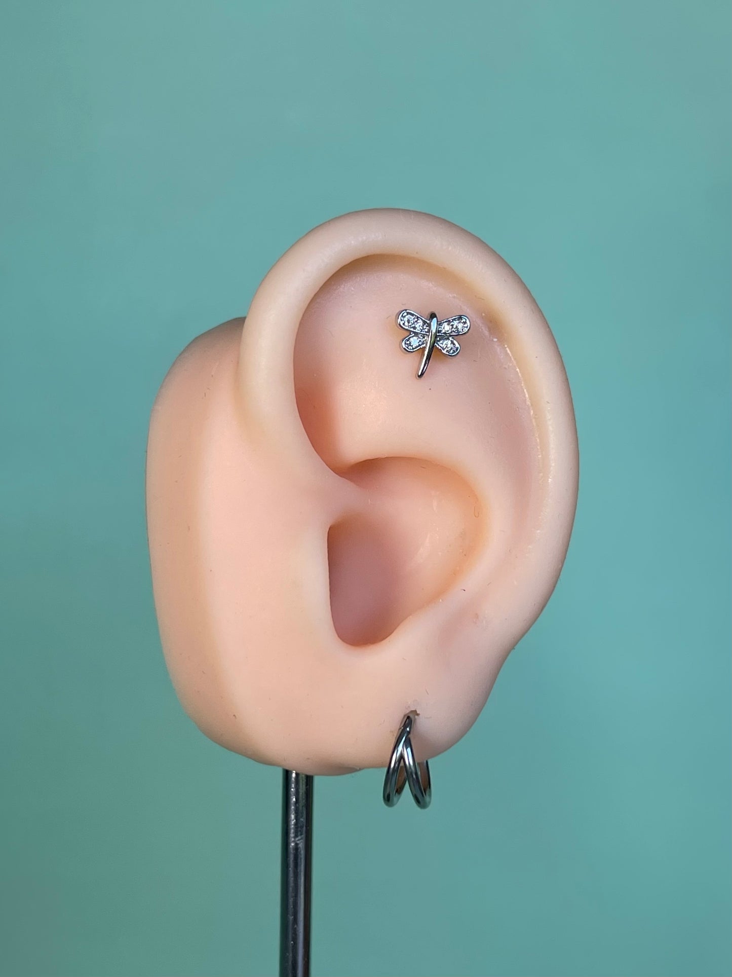Pendiente/piercing “Firefly” plateado