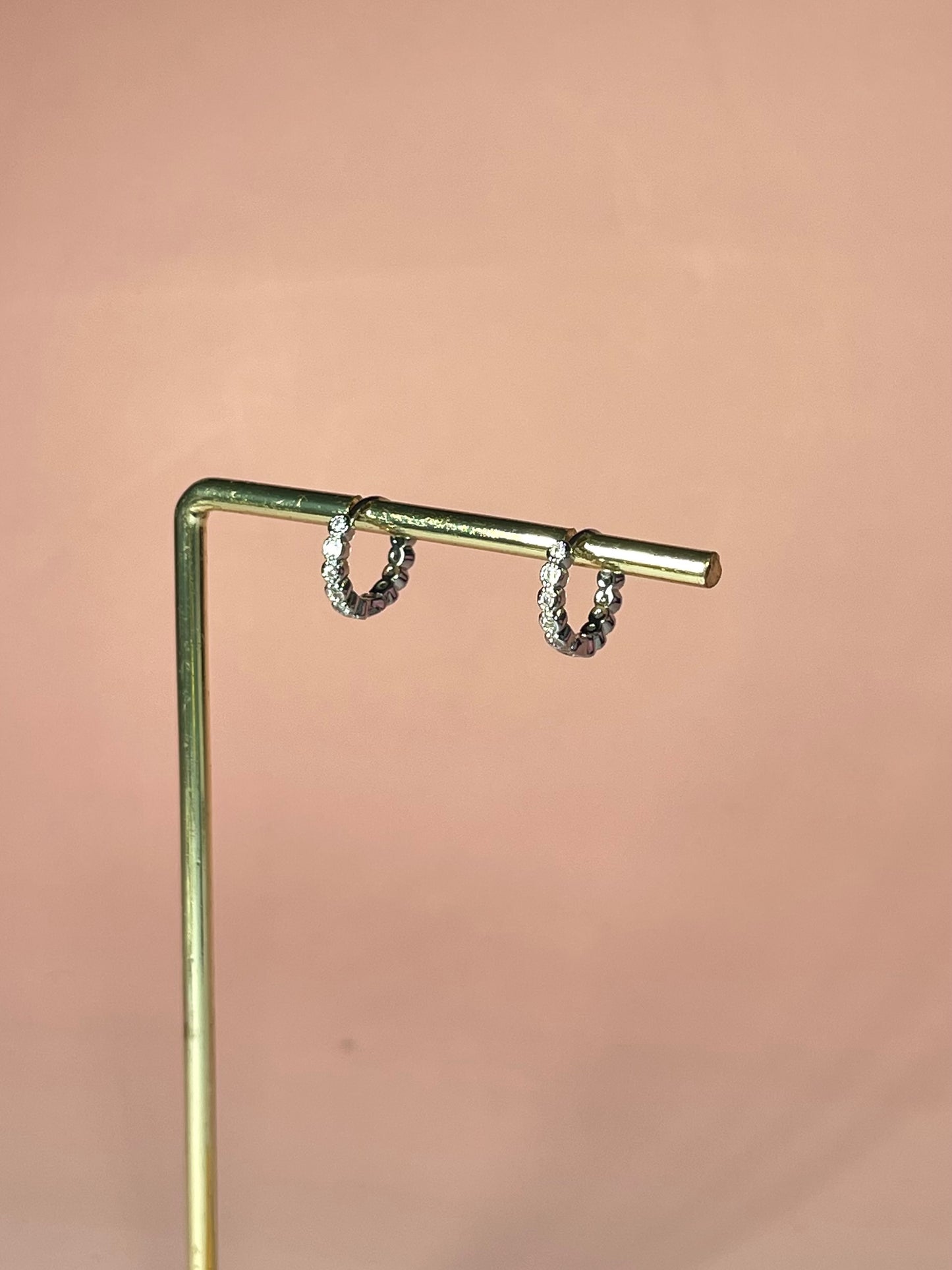 Aro círculos plateado