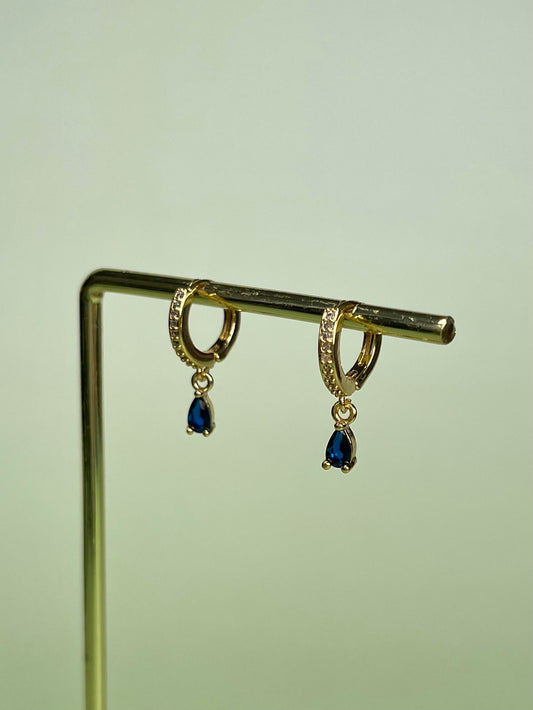 Aro diamante gota azul (unidad)