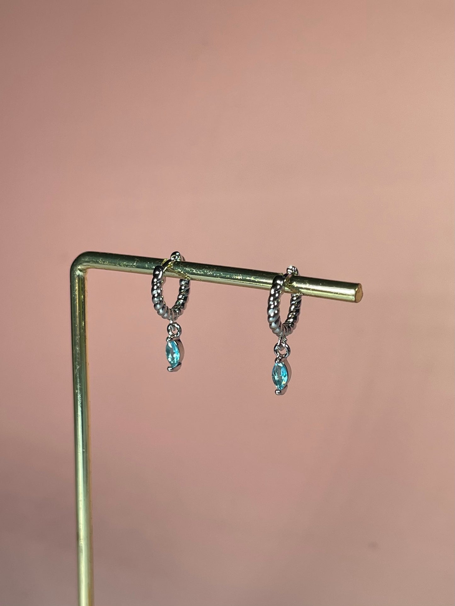 Aro trenza plateado (unidad)