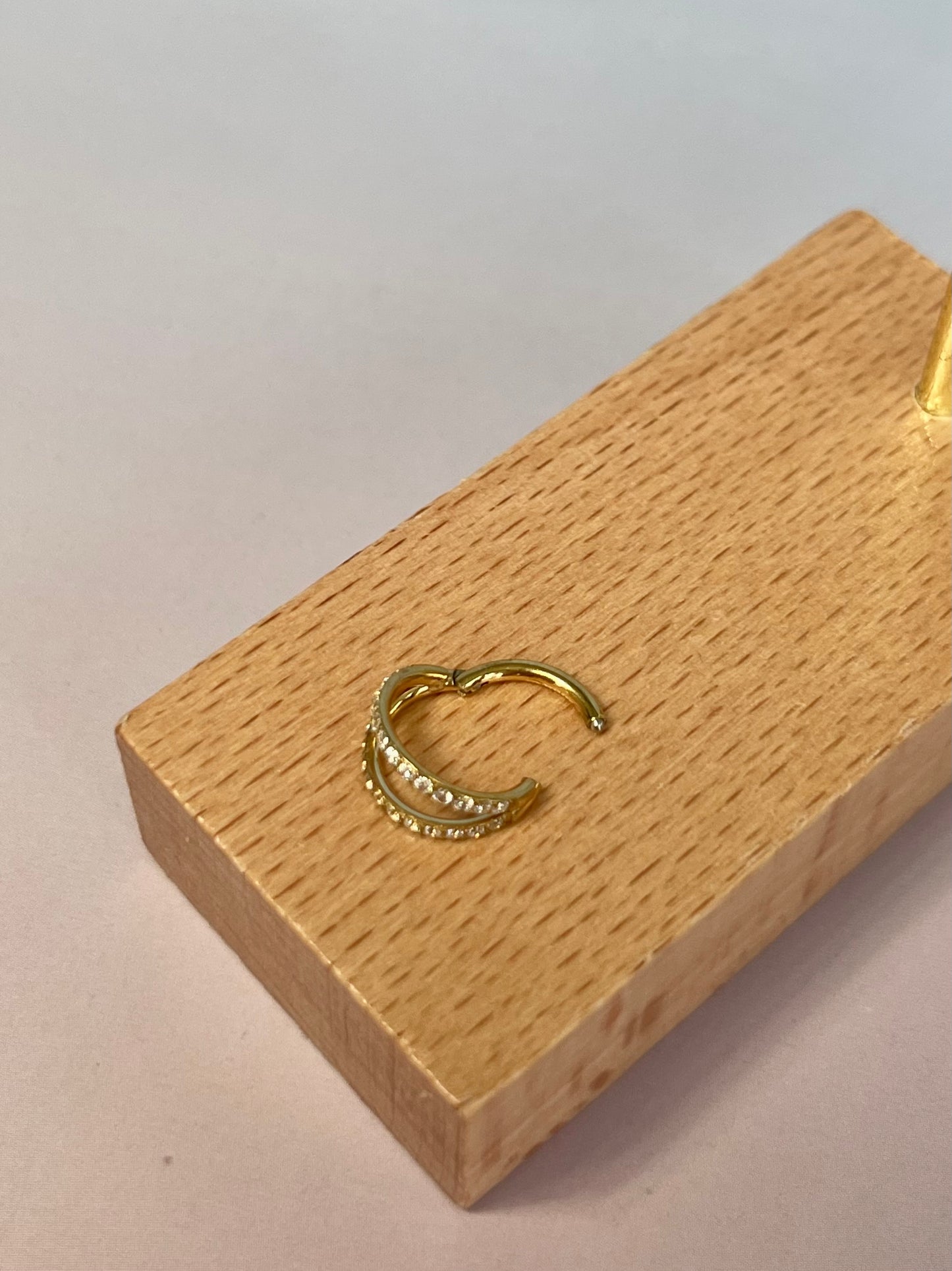 Aro doble dorado 8mm
