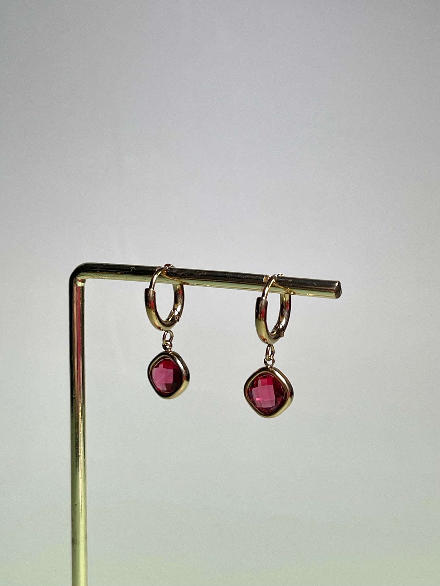 Par de aros fuccsia