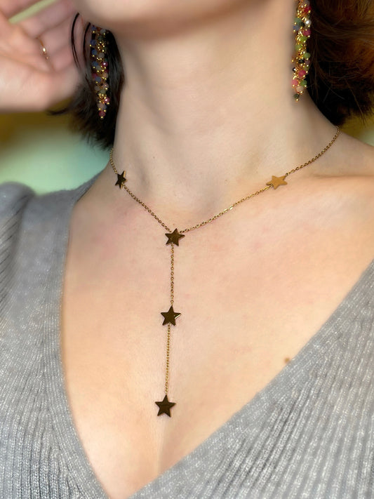 Collar cadena estrellas